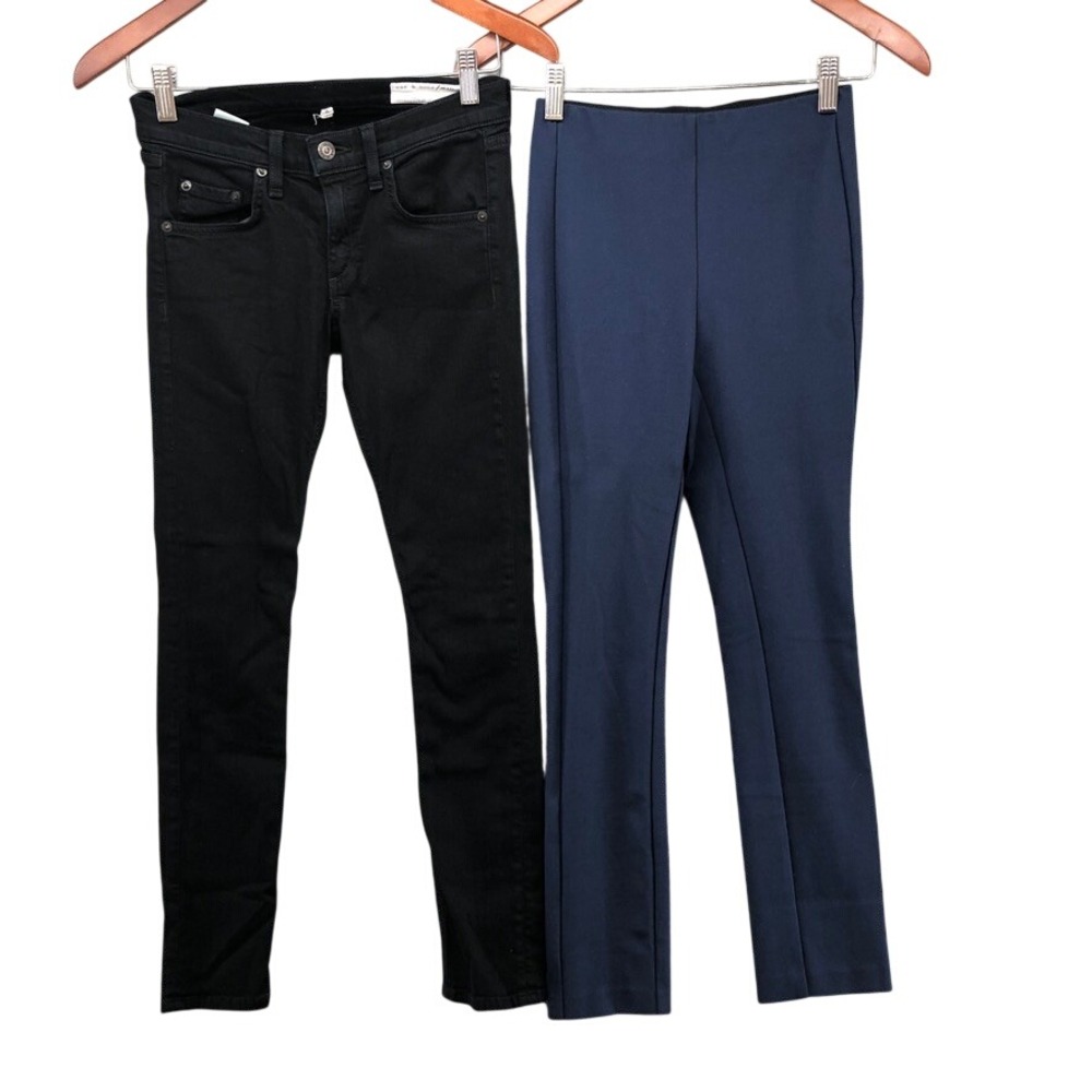 rag & bone Pants Lot‎ Womens 25 XXS Black Navy Blue Capri Skinny Legging